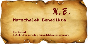 Marschalek Benedikta névjegykártya